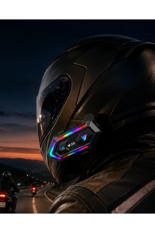 Hubrendy Bluetooth 5.3 Motosiklet Kask Intercom Kulaklık 1000 Metre Bağlantı