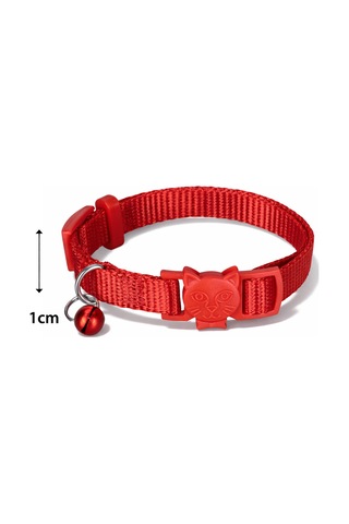 Urban Paws Kedi Tasması Crimson Red Ayarlanabilir, Dayanıklı, Hafif-10mm