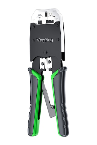 Veggieg Rj45 Rj11 Rj12 Jack Çakma Pensesi 6p/8p Ağ Ve Telefon Kablosu Jak Kesme Soyma Sıkma Aleti