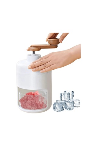 Jialan 500ml Elle Çalıştırılan Buz Tıraş Makinesi Çok Beyaz