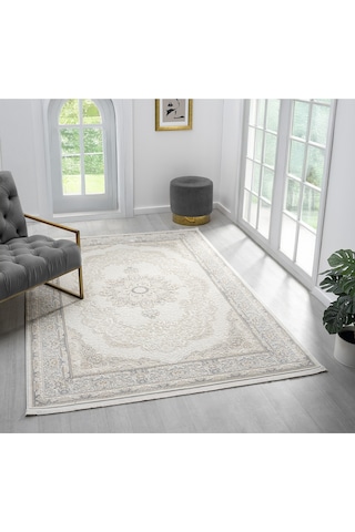 Mariesse Home Artes Serisi Bambu Dokulu Modern Sık Dokuma Makine Halısı Smart 12002 Gri