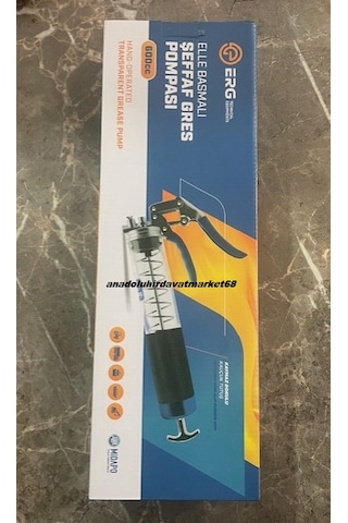 Erg-mrs Şeffaf Gres Yağ Pompası 600cc Yüksek Basınçlı Gres Yağ Basma Pompası 8000psi