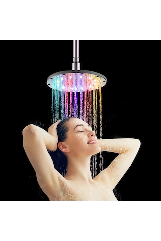 Novahub 6 İnç Renkli Led Yağmur Duş Başlığı - Su Sıcaklığına Göre Renk Değiştirir Diğer