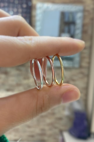 Gümüş 1,5mm Kalınlıkda İnce Tel Yüzük Gümüş