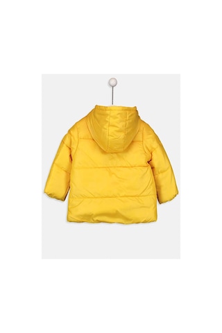 LC Waikiki Baby Sarı Kız Bebek Kapüşonlu Fermuarlı Mont