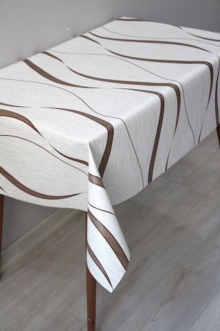Astarlı Silinebilir Pvc Muşamba Masa Örtüsü 151-a-kahve