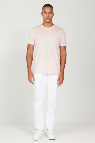 Ac&Co / Altınyıldız Classics Slim Fit Bisiklet Yaka Kısa Kol Pamuklu Erkek Tişört Gülkurusu