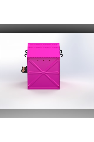 Plastik Kuş Yuvalığı Demonte 15x15x20 Pembe