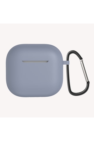 Apple AirPods Uyumlu 4 Zore Standart Silikon Kılıf Lavendery Gray
