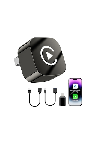 Youtek Kablosuz Araç Bağlantı Kutusu, Carplay Ve Android Auto Desteği, Usb/type-c, 2017+ Modeller İçin, Otomatik Yeniden Bağlanma, Ultra Kompakt Tasarım