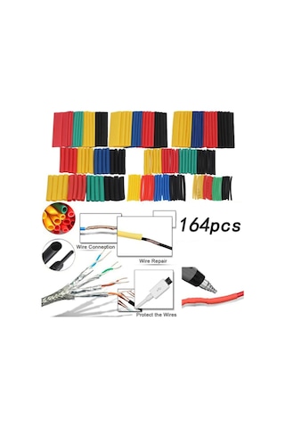 Mucit Home Makaron Set Isı Ile Daralan Kablo Seti 164 Parça 8 Boy