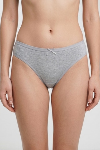 Aura Collections Kadın 6'lı Paket Pamuklu Bikini Külot Esnek Yumuşak İz Yapmaz İç Çamaşırı Gri