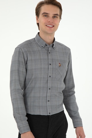 U.s. Polo Assn. Erkek Siyah Gömlek Desenli 50291392-vr046 Siyah