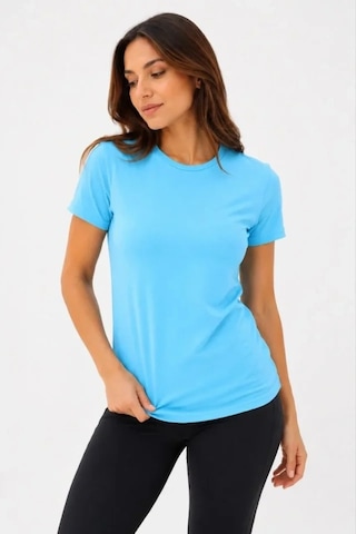 Defymoda Basic Tişört Bisiklet Yaka Kısa Kol Günlük Yazlık Slim Fit T-shirt - Turkuaz