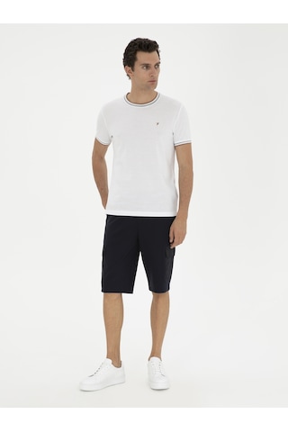 Cacharel Lacivert Slim Fit Kargo Cepli Şort