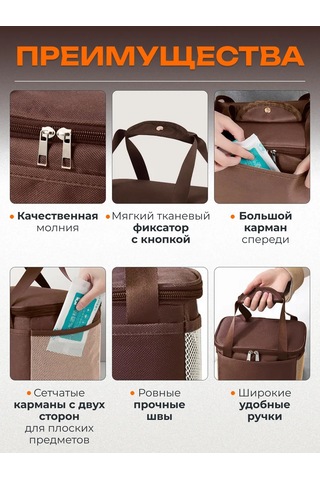 Thermogo Yiyecek Ve İçecekler İçin Termo Çanta Buzdolabı 444208466 Kahverengi