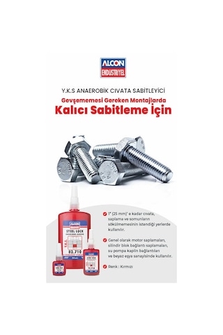 Alcon Yüksek Mukuvvetli Civata Sabitleyici 50 Ml