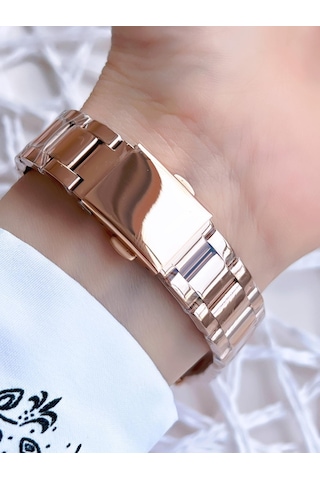 Ferro Rose Gold Renk 3 Atm Suya Dayanıklı Çelik Kordon Özel Tasarım Kadın Kol Saati Bfl21250awt-c4