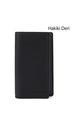 Gönderir Gönderi R Unisex Siyah Floter Hakiki Deri Dikey Cüzdan Ddux76006857