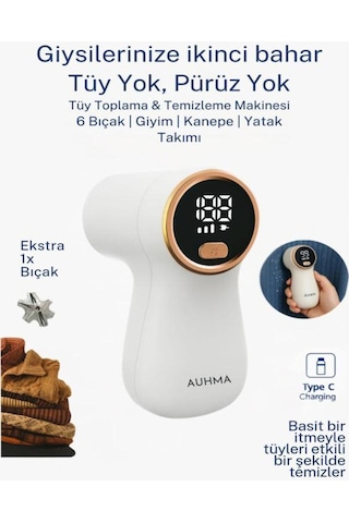 Dijital Ekranlı Exstra Bıçaklı Şarjlı Tüy Temizleme Ve Tiftik Temizleme Makinesi Diğer