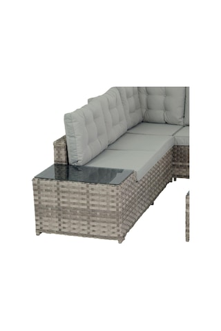 Flexy Zen Bahçe Köşe Mobilya Takımı Rattan Bahçe Mobilyası 708