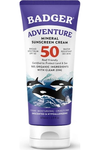 Badger SPF50 Adventure Sport Suncreen Cream 87 ML