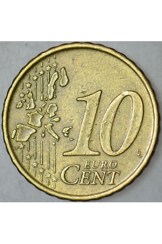 İspanya 10 Euro Cent 1999 Cervantes Temalı.