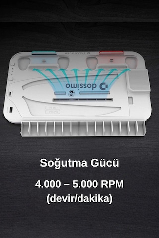 Dossimo Ps5 Soğutucu Stand + Joystick Şarj İstasyonu Soğutucu Ve Şarj Standı