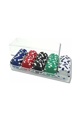 Çantalı Poker Para Taşları 100'lü Poker Fişi Profesyonel Genel