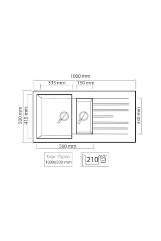 Thorax Granit Eviye Harlem T2 Beyaz