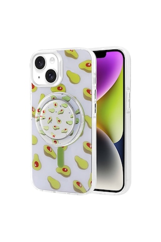 Apple Uyumlu iPhone 13 Kılıf M-safe Şarj Özellikli Tak-çıkar Pop Soketli Zore Tiktok Kapak Turuncu
