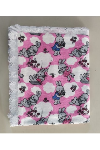 Pazen Bebek Battaniyesi 100% Pamuk 90 X 90 Ölçülerinde Pembe Pembe