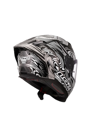 Ls2 Dragon Karbon Enthum Kask Gri - Siyah