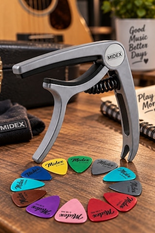 Midex LCT-90SL Gitar Capo Sağlam Tutuş
