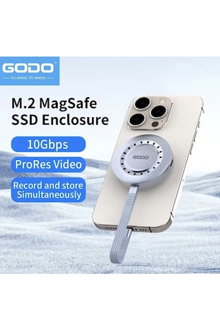 Godo 2230 M.2 Nvme Ssd Muhafaza Kutusu Magsafeli 10gbps Süper Hızlı Magsafe Yapışkanlı Manyetik Telefon Tablet Apple Uyumlu MacBook iPad Laptop Type-c Girişli Tüm Cihazlara Son Nesil Teknoloji
