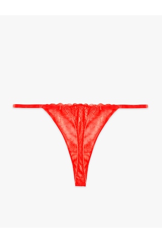 Koton Dantel Detaylı String Külot Kırmızı 6slk30147mk