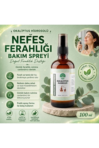 % 100 Doğal Saf Okaliptus Hidrosolü Ağız Bakımı 100 Ml