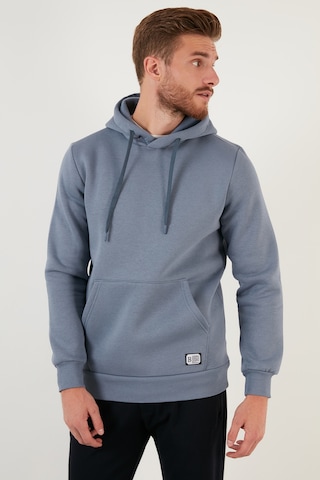Buratti Regular Fit Kapüşonlu Kanguru Cepli Içi Tüylü Yumuşak Şardonlu Erkek Sweat 5905281 Koyu Gri