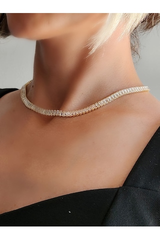 Su Yolu Baget Model Altın Kaplama Gold Renkli Çelik Kolye