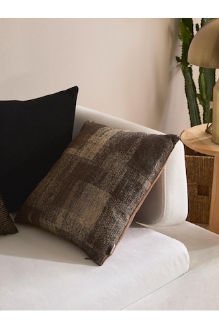 Brown Echo 3'lü Kırlent Kılıf Seti Siyah