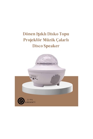 Müzik Ritimli Işık Değişimi & Dönen Dalga Efekti Galaxy Projektör Renkli