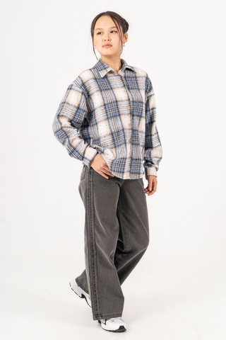 Kız Çocuk Yumuşak Dokulu Kareli Oduncu Gömlek 3172 Pembe