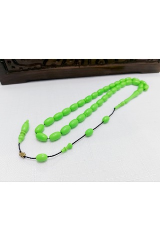 Ramazan Güneş Usta Eseri Eski Bowling Topu Eski Katalin Yumurta Kesim Tesbih... Ölçü: 7 X 11,5 Açık Yeşil