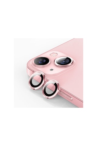 Ally Apple iPhone 15 Uyumlu /15 Plus Tempered Kamera Lens Koruma Cami - Pembe