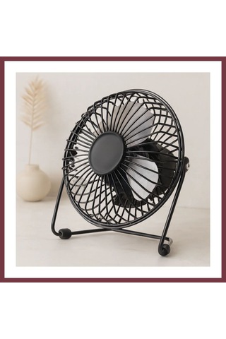 Storeşahin Usb Şarjlı Metal Mini Masaüstü Fan 14.5x7.5x15 Cm Shn0720