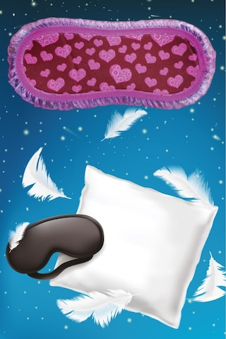 Pembecin Uyku Göz Bandı Maskesi Işık Önleyici Gözlük Maske Bant Eye Mask Pembe Kalp