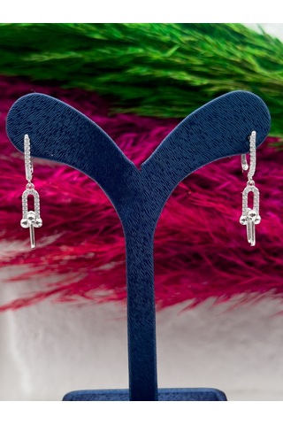 925 Ayar Gümüş Özel Tasarım Ataç Modeli Popüler Kadın Küpe Gümüş