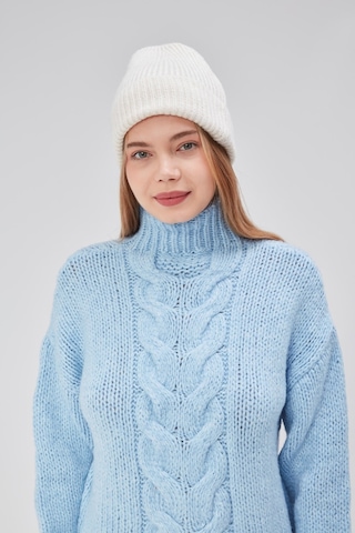 Derikem Basic Şık Standart Lüks Unisex Tiftik Bere Beyaz