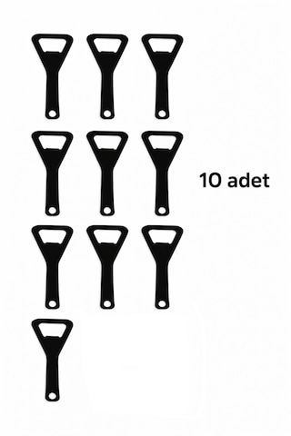 Şişe Açacağı - Metal - 10 Adet Mat Siyah