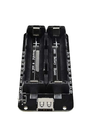 2'li Anahtarlı 18650 Lityum Pil Yuvası V8 Mikro Usb